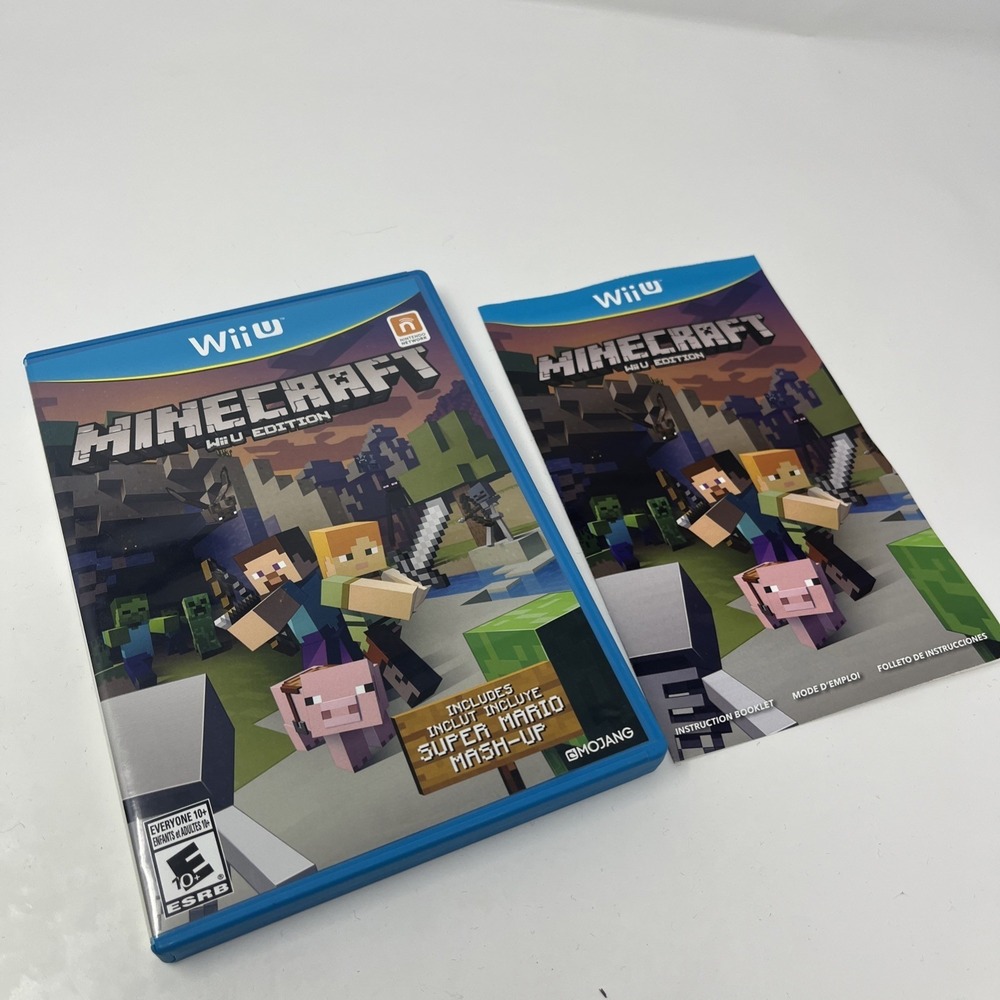 Minecraft Wii U Edition Nintendo Wii U (CASE MANUAL ONLY) (NO GAME)